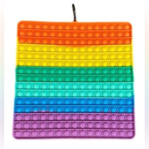 XL rainbow square pop it fidget toy